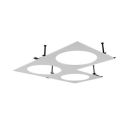 LTS 605469 Scer 6.330 white 3-bulb corner Scene 6 ceiling light