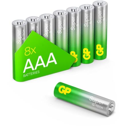 GP SUP24A378C8 SuperAlkaline Micro, 1.5 V LR03, 8-pack AAA