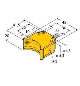 Turck 1650022 NI4-DS20-2AP6X2 Inductive double sensor