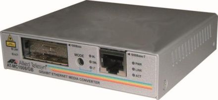Allied Telesis AT-MC1008/GB-20 1000T to GBIC-Slot MC1008/GB Media Converter unmanaged