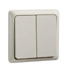 ELSO 506350 42V/1A flat RENOVATION pearl white double button