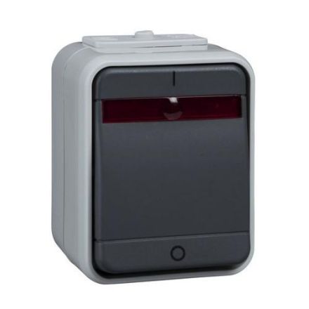 ELSO ELG441219 2-pole illuminated 10A AquaTop light/basalt grey switch
