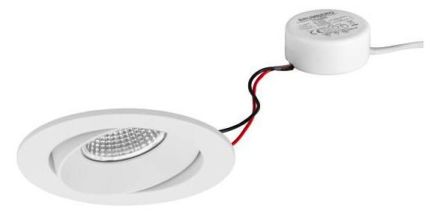 Brumberg 40379173 230V AC 7W 3000K structured LED recessed ceiling spotlight
