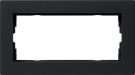 Gira 1002095 2-way oM flat E2 black cover frame