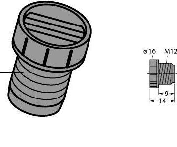 ESCHA 8000004 M12x1 black screw plug