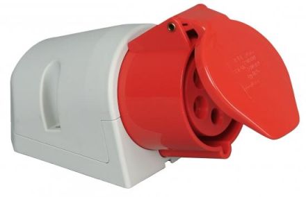 Kopp 102000005 CEE wall socket 5p, 32A, IP44, red