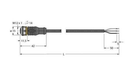 Turck 6629454 RKC4T-10/TEG Actuator and sensor cable