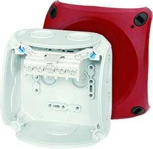 Hensel DK0402R 1.5-2.5qmm 5-pole with red cover. Cable junction box