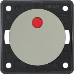 Berker 937522524 Control rocker switch with red lens stainless steel, painted Integro Flow/Pure
