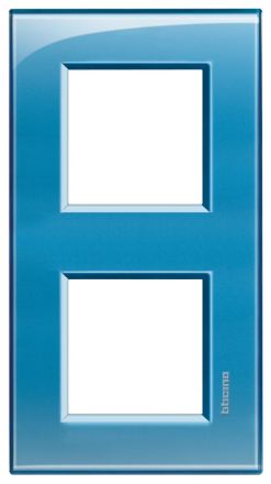 Bticino LNA4802M2AD Light frame BLUE 2x2 modules, (blue)