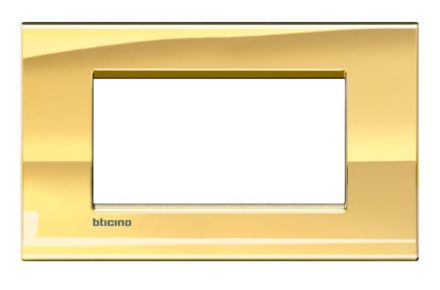 Bticino LNA4804OA Light frame ICEGOLD 4-module, (Gold)