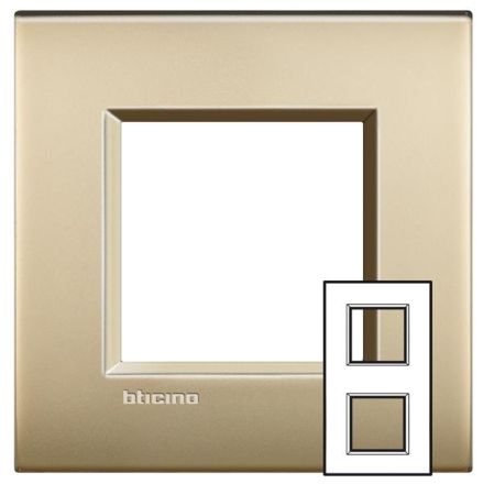 Bticino LNE4802M2OF AIR EUROPE frame 2-way GOLD, (Gold)