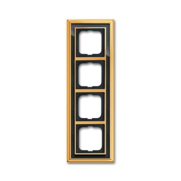 Busch-Jaeger 1724-835 cover frame, 4-way frame polished brass anthracite