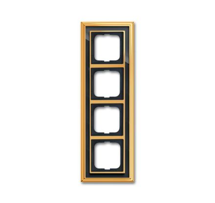 Busch-Jaeger 1724-835 cover frame, 4-way frame polished brass anthracite