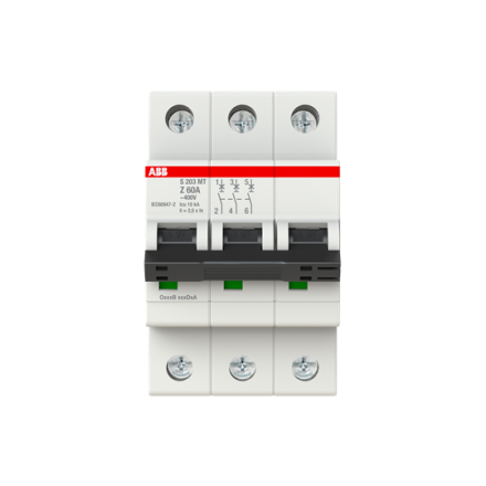 ABB Stotz-Kontakt 2CDS273445R0588 S203MT-Z60 Z-Char.10kA 60A 3P circuit breaker