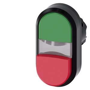 Siemens 3SU1001-3BB42-0AA0 double pushbutton illuminated 22mm round