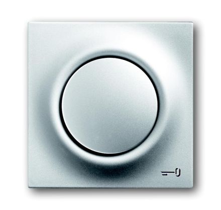 Busch-Jaeger 1789 TR-783 central plate, with operating button and glow lamp aluminum silver