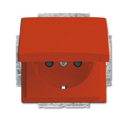 Busch-Jaeger 20 EUKB-14-914 SCHUKO® socket insert, with hinged cover orange RAL 2004