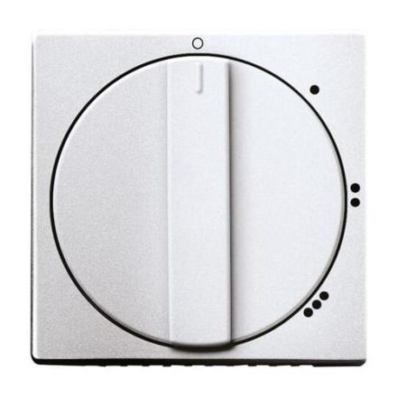 Busch-Jaeger 2542 DR/01-83 central plate, with rotary handle, with print aluminum silver