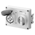 Gewiss GW66121 horizontal without housing 32A/4 pin 500V IP44 socket
