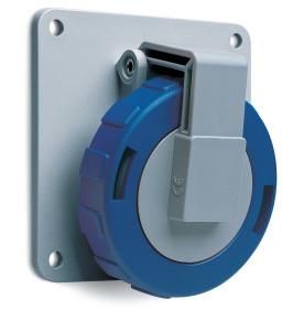 ABB Stotz-Kontakt 416RAU6W, panel-mounted socket, 16 A, IP67 6h, standard flange, 2CMA167030R1000