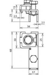 Dehn & Söhne 540110 clamping head for clamping band 25x0.3mm