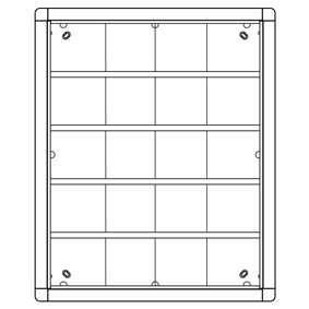 Ritto 1882520 flush-mounted frame 20 module slots, silver