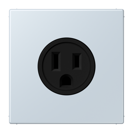 Jung LC521-15209 socket, US standard NEMA, 15 A 125 V ~, screw terminals, without claws, thermoplastic painted, LS series, outremer pale ( LC32023 )