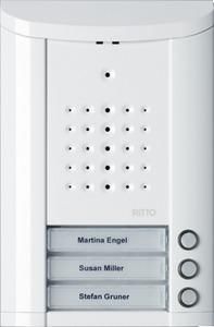 Ritto 1840370 Entravox door station audio, 3 WE, audio, white lacquered