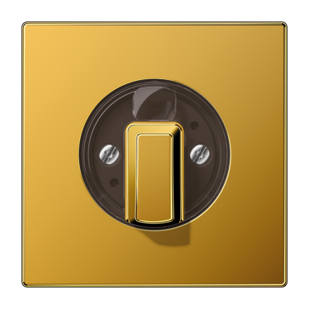 Jung GO1941 cover for rotary switch, metal gold-coloured PVD-coated, LS series, gold-coloured