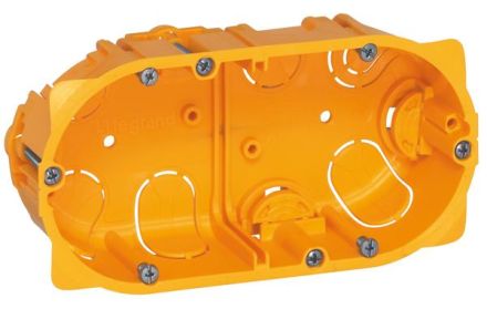 Legrand 080042 flush-mounted box BATIBOX HW 2-way T=40mm, (yellow)