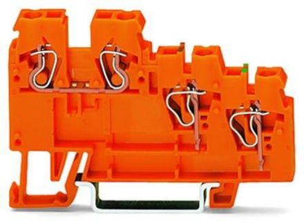 Wago 270-586 3-wire orange actuator feed terminal