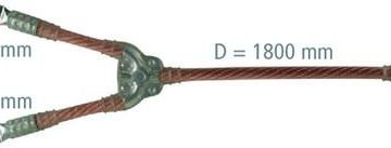Dehn & Söhne VZL6TGH 2-pole 25qmm earthing/short-circuiting cable