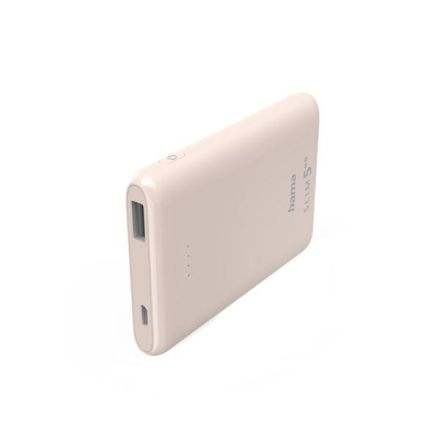 Hama 201664 'SLIM 5HD' 5000mAh, Light Pink Power Pack