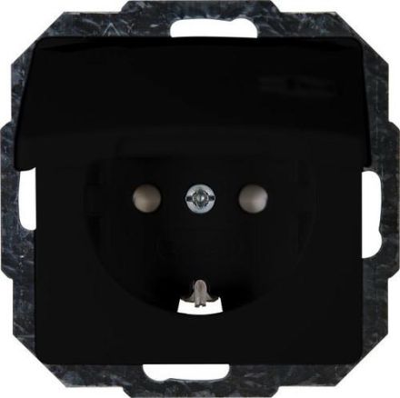 Kopp 920850086 PARIS matt black SCHUKO socket
