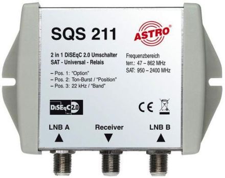 ASTRO Strobel 00320211 SQS 211 22kHz Diseqc 2.0 Toneburst Optio Position Switch