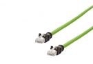 METZ CONNECT 1.0m RJ45 plug straight 8-pin green connection cable, 142M2X55010