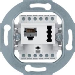 Berker 458809 UAE 8 (6) /TAE 6 F+N socket polar white matt module inserts
