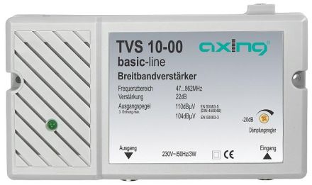 Axing TVS01000 broadband amplifier, cable compatible