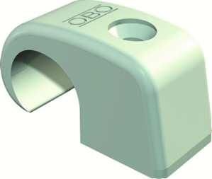 OBO Bettermann 4044 21-25mm light grey without nail adhesive clip, 2215357
