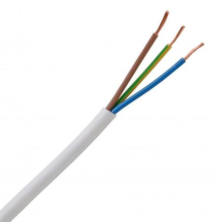 Kopp 151805840 PVC hose line 3G1.5mm, white, 5m