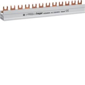 Hager KDN480A phase rail 12M 4P fork 16mm 80A