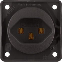 Berker 962592501 socket with protective contact 'Switzerland' type 23 brown, matt Integro inserts