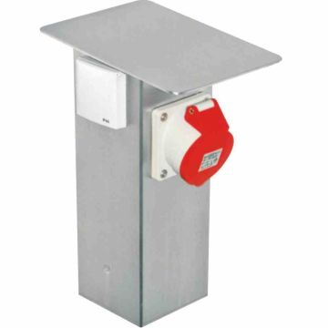 Mcj KON2GS/SB stainless steel sockets IP44 2x earthed socket