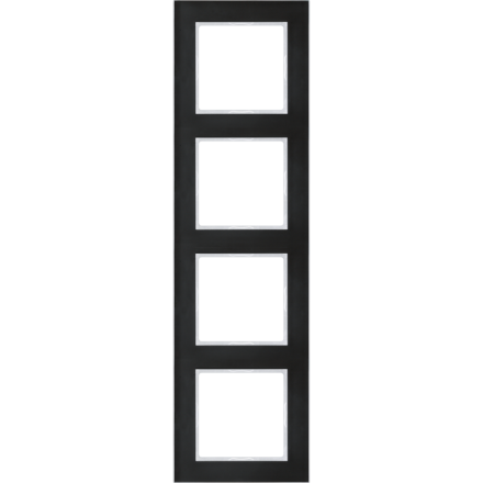 Jung AC584GLSW glass frame 4-way, vertical and horizontal mounting, glass, A CREATION, black