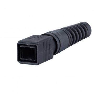 METZ CONNECT empty V4 with kink protection black connector housing IP67 Industry, 1401055002KE