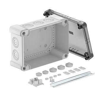 OBO Bettermann X25 R LGR-TR with rail 286x202x125 grey cable junction box, 2005104