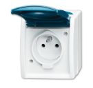 Busch-Jaeger 20 MW-53-500 socket, with earthing pin special plug devices grey/blue-green