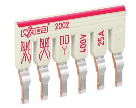 Wago 2002-476 6-way light grey box bridge