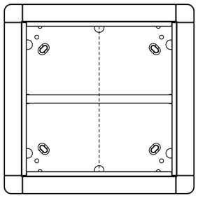 Ritto 1881550 flush-mounted frame 4 module slots square, grey-brown